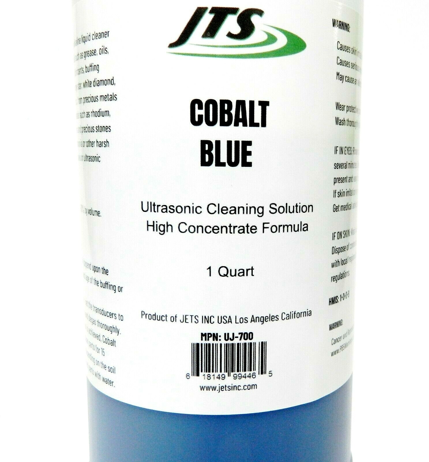 Ultrasonic Cleaner Solution JTS Cobalt Blue 1 Quart Cleaning Jewelry & Compounds