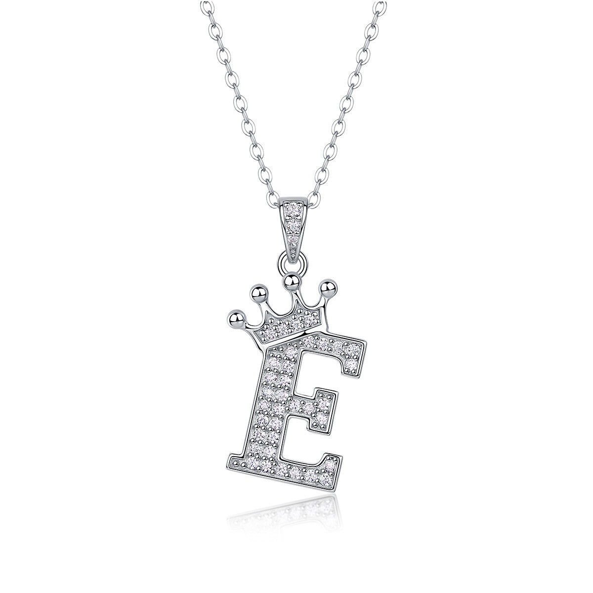 D Color Moissanite 26 Letter Pendant Necklace 925 Sterling Silver Pass Tester
