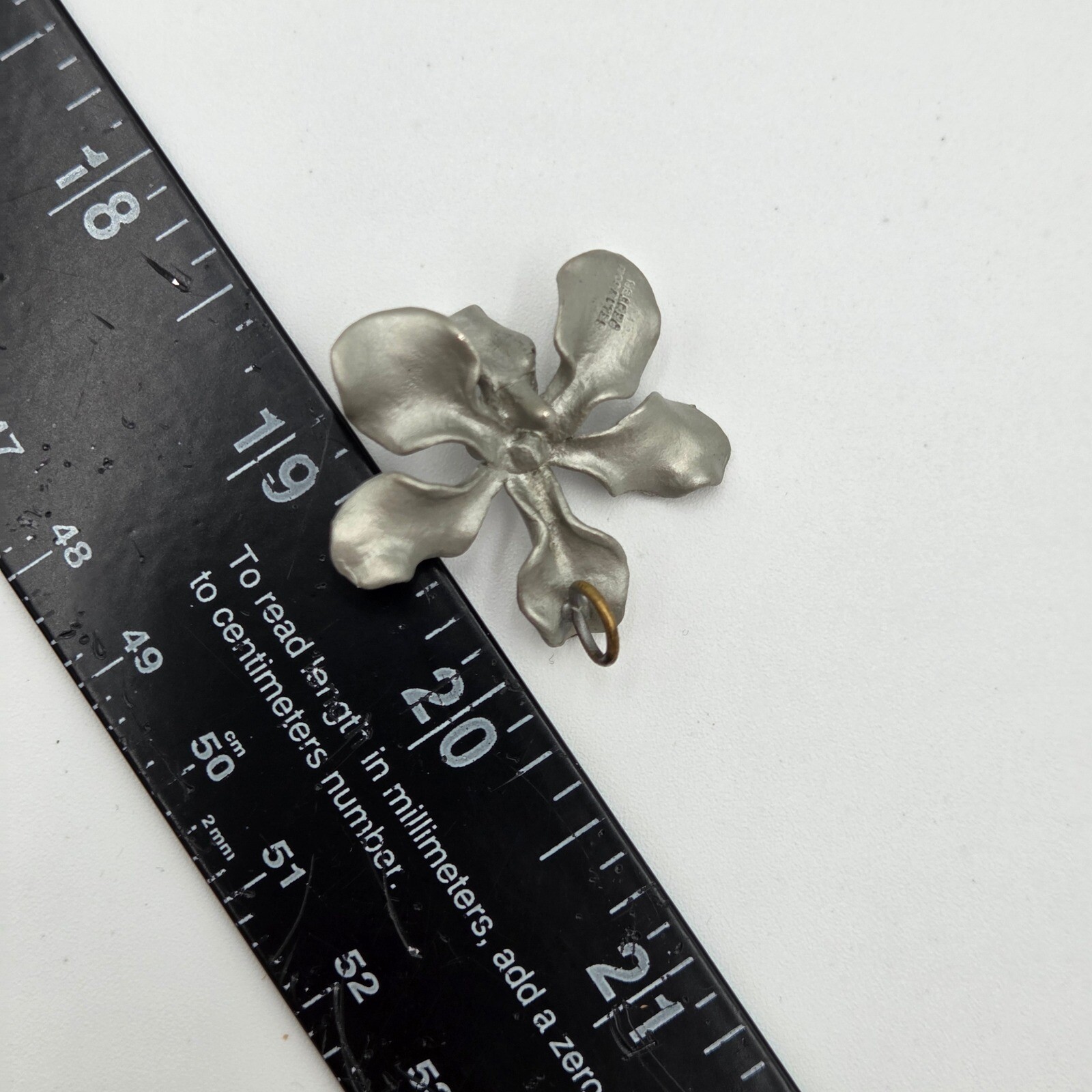 Vintage Royal Selangor Pewter Orchid Flower Pendant Only Fairy Flower Collection