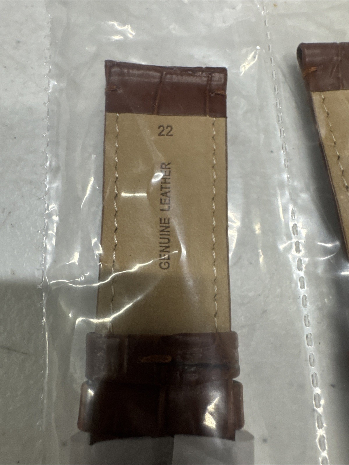 Lot of 10 – Brand NEW- 22mm Genuine Leather Brown Watch Bands