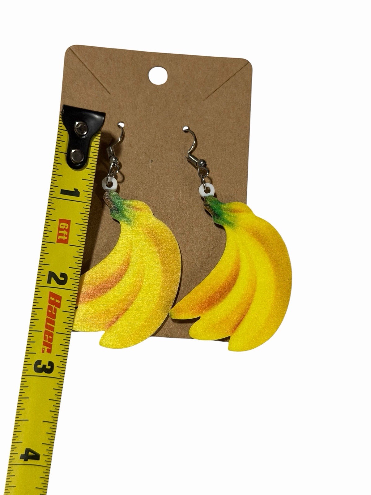 NEW Novelty Fashion EARRINGS banana bunch fruit food
