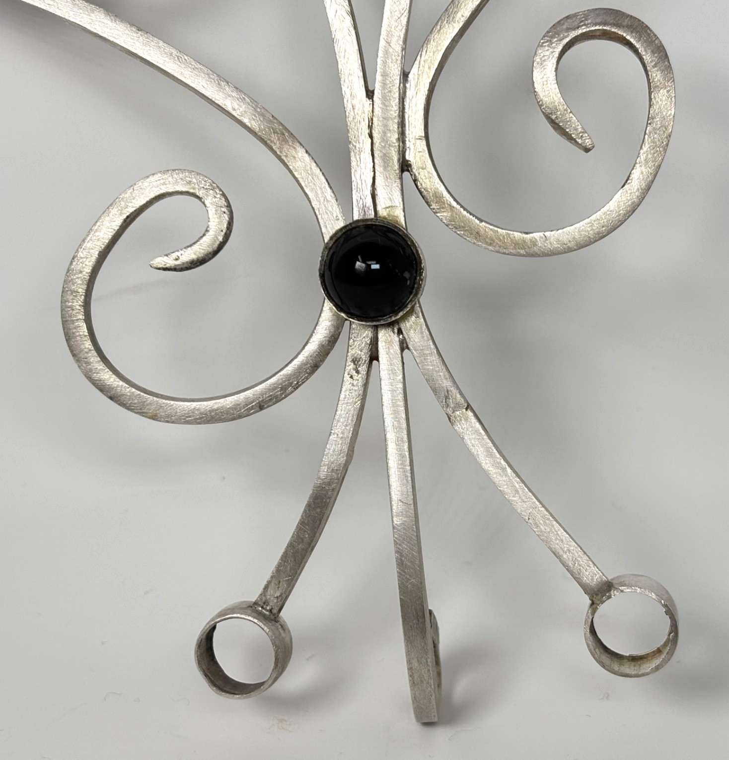 VTG Raymond Rocklin Sculptor Sterling Wire Necklace Pendant Modernist Butterfly