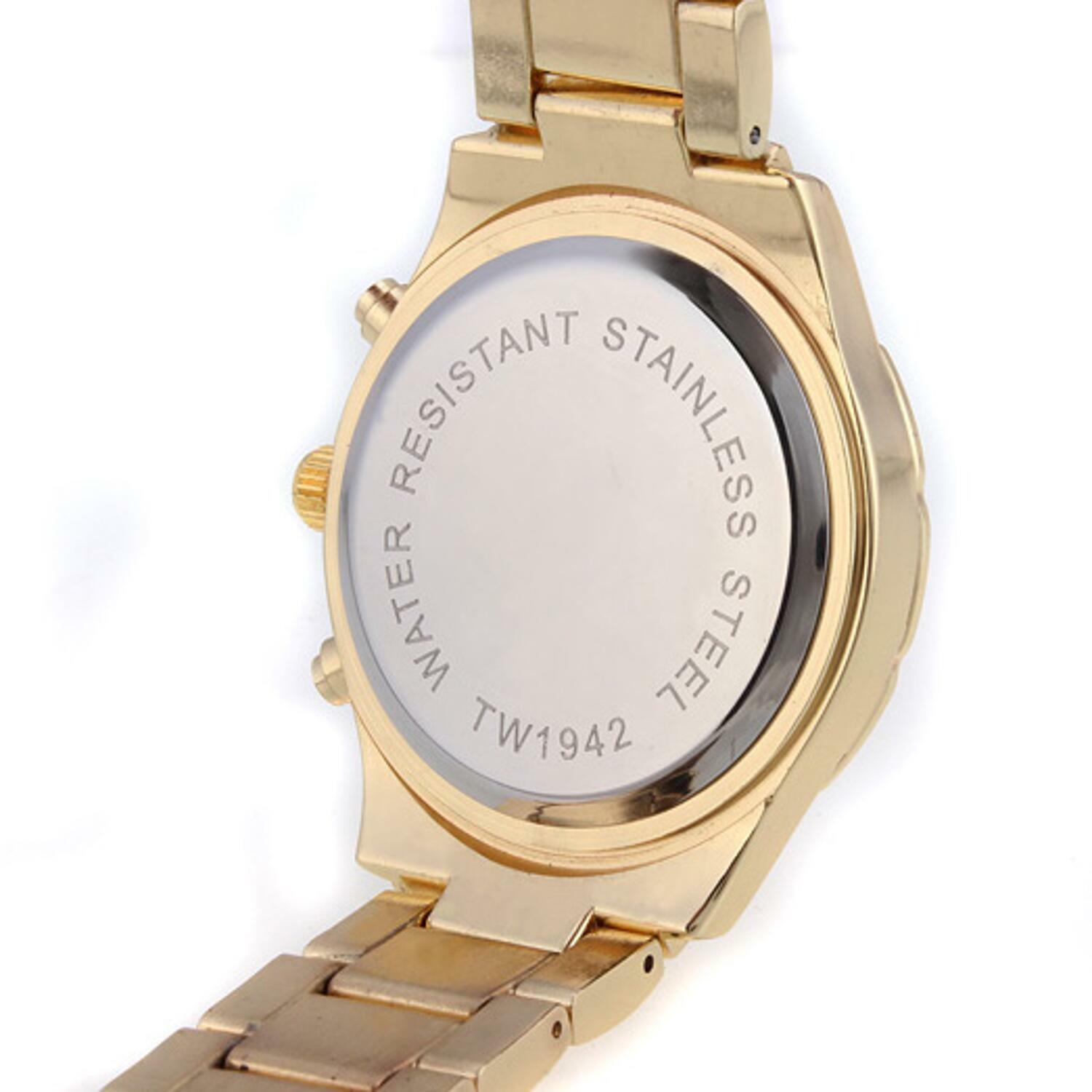 Damenuhr Gold Strass Kristallen Damen Armbanduhr Watch UVP: 120€ U1225L