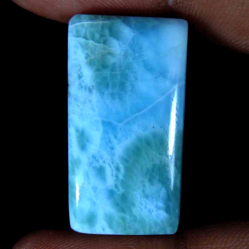 47.40 Ct Natural Sky Blue Larimar Cabochon 30x16x7 mm Loose Gemstone
