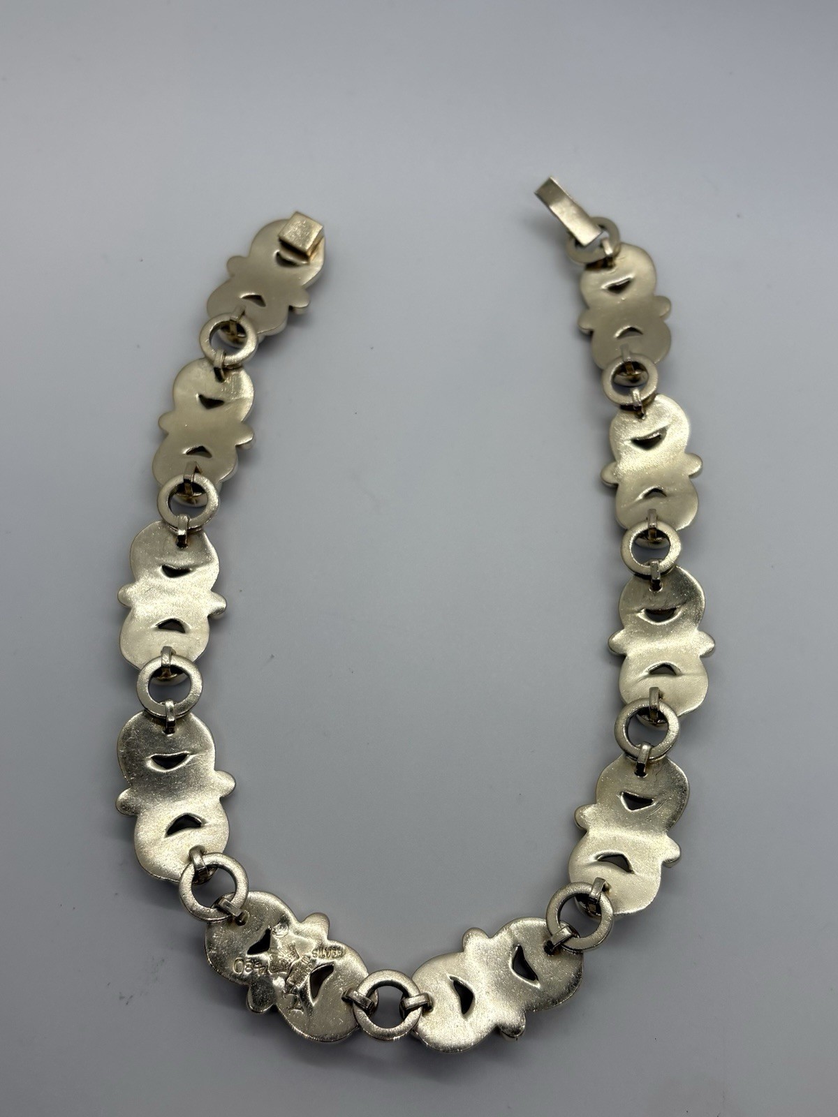 Antonio Pineda Silver Amethyst Necklace 124 Grams(YY480)