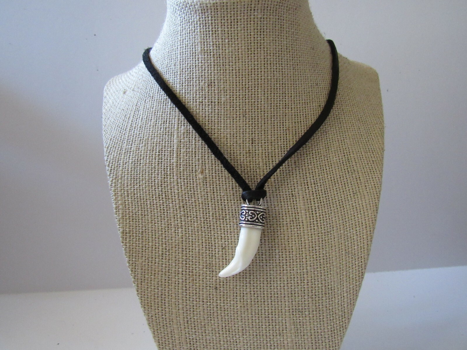 Coyote Tooth Pendant Necklace Animal Bone Spirit Animal Jewelry N918