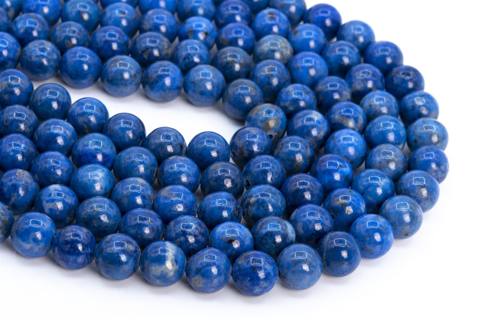 10MM Genuine Natural Denim Blue Lapis Lazuli Beads Grade AA Round Loose Beads