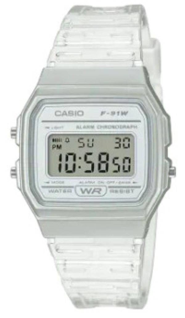 Casio F-91WS-7JH Quartz Men’s Watch Gray Dial Digital 35mm Square Japan F-91WS-7