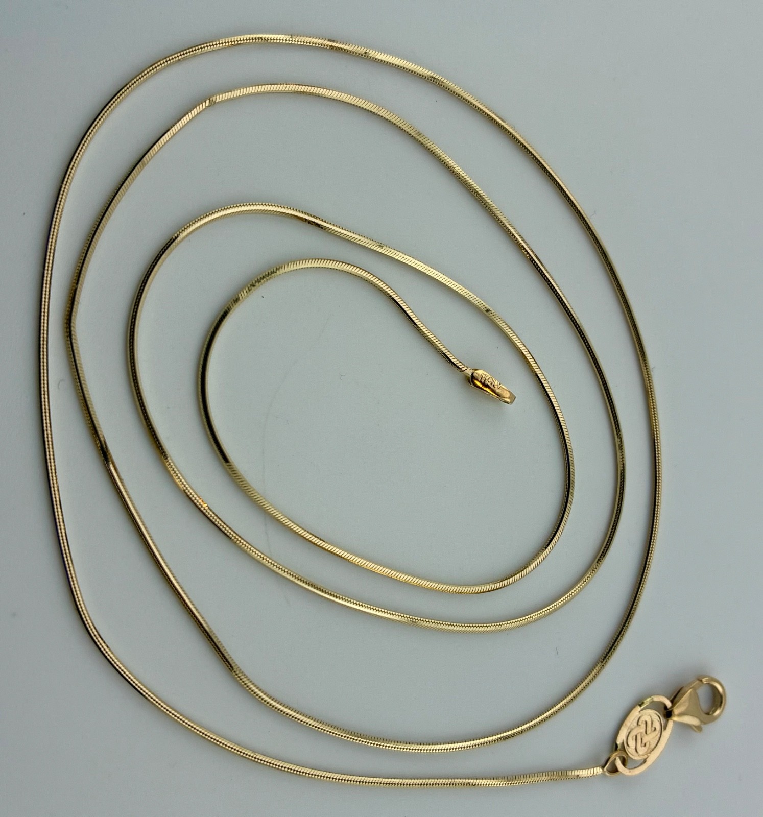 14K DuraGold Italy Yellow Gold Snake Chain Necklace 24″ (60.96 cm) 4.18g