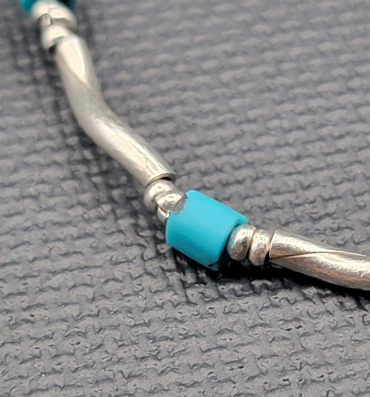 Sterling Silver Turquoise Vintage South Western Native American Bracelet 6.5″