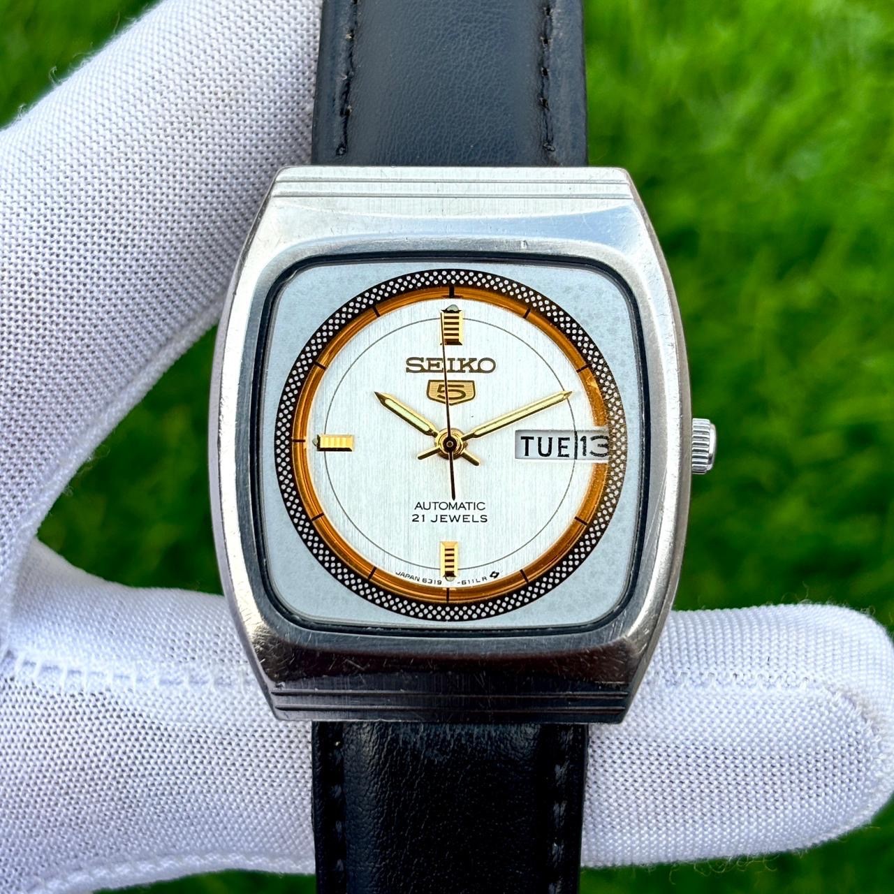 Vintage Seiko 5 Dress Formal Automatic Japan Made Men’s Watch 6319-6080