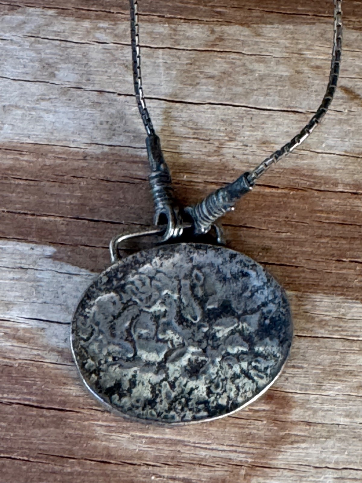 Silpada Sterling Silver Necklace Pendant 16” 12.07g Textured Oval 925 Women