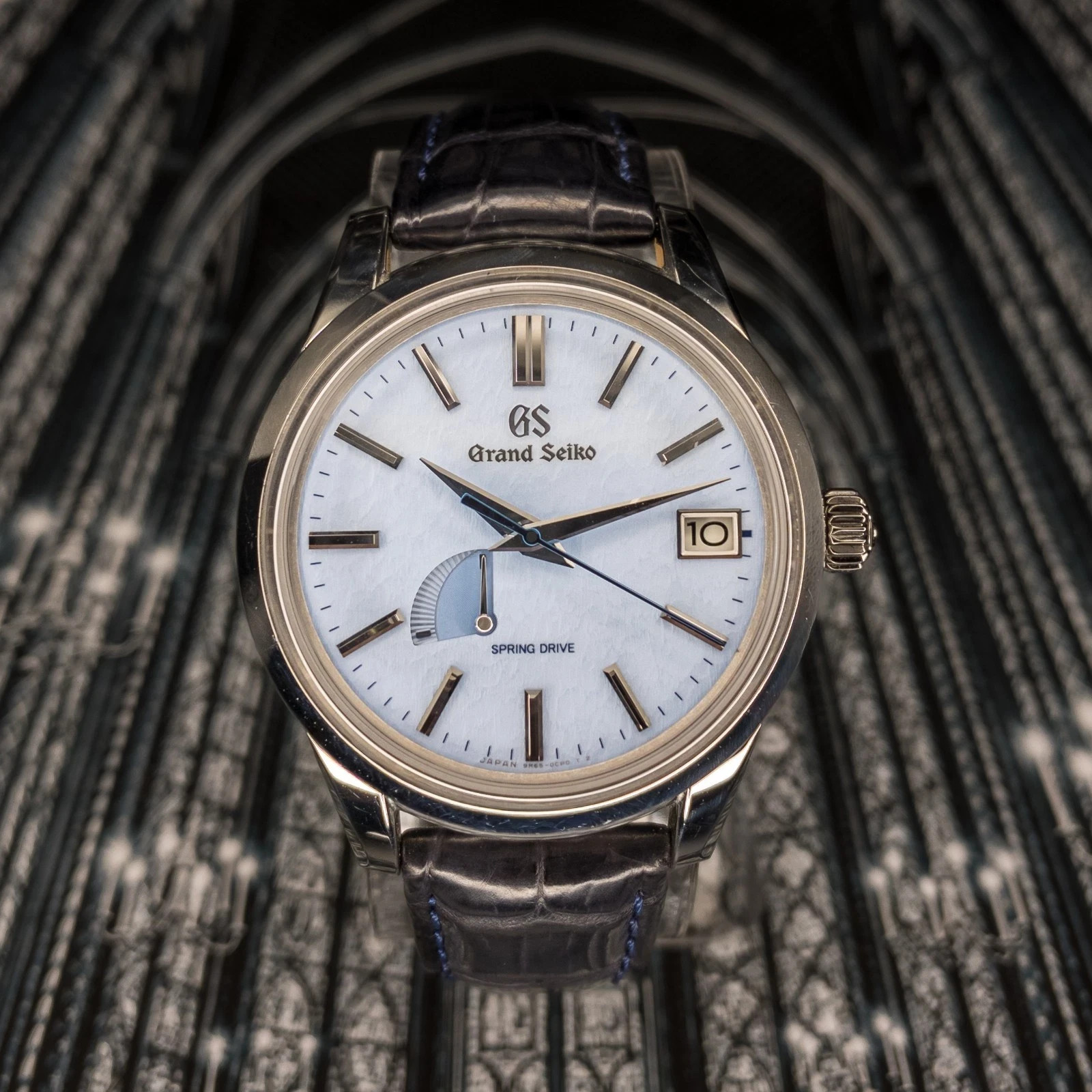 Grand Seiko Elegance “Skyflake” Spring Drive Blue Men’s Watch – SBGA407