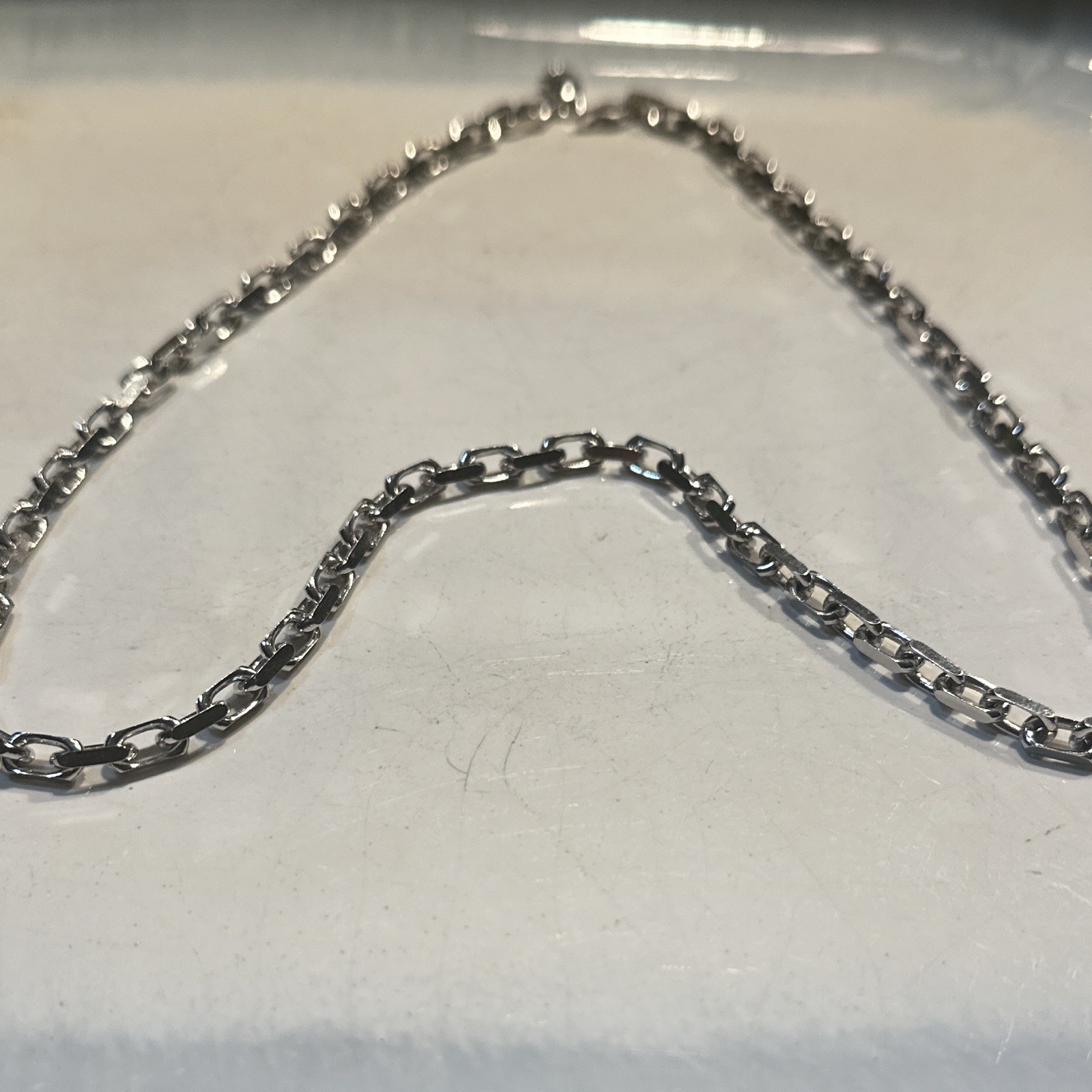 Sterling silver 22 inc cable ChainLink Necklace, No Stone, Lobster Clasp Closure