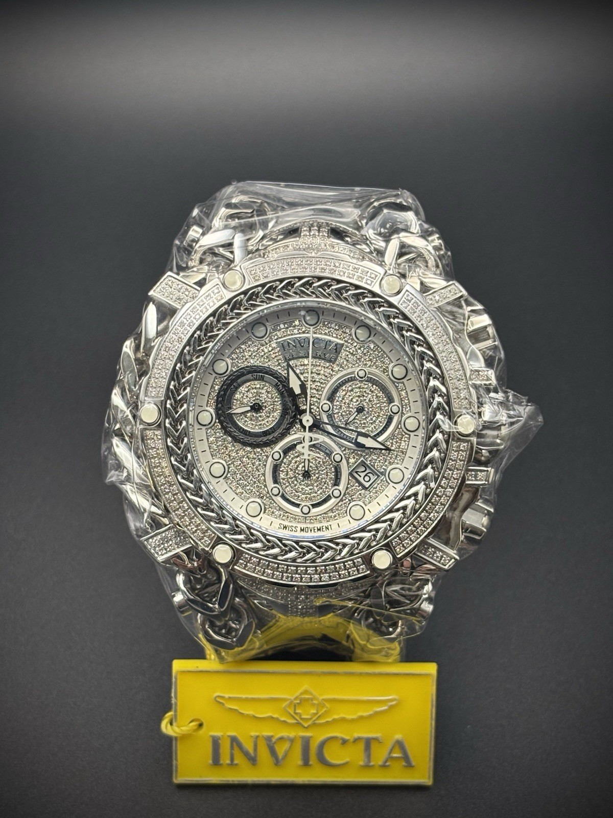 Invicta Reserve Gladiator 2.92ct Genuine Diamond 61mm Wristwatch. NEW