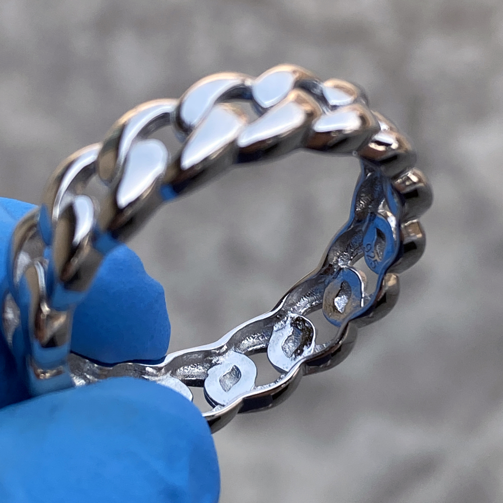 Men’s Real Solid 925 Sterling Silver Ring Miami Cuban Link 6MM Size Pinky 6-13