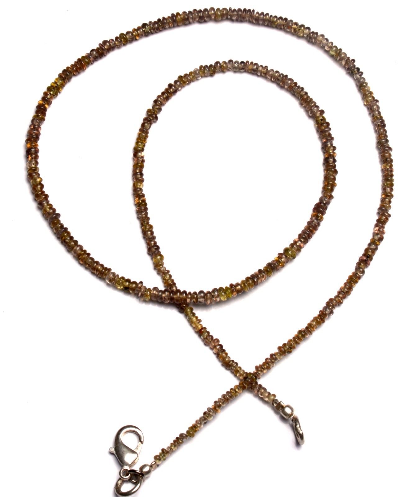 Natural Gem Color Change Garnet Smooth 3MM Approx Rondelle Beads Necklace 18 Inc