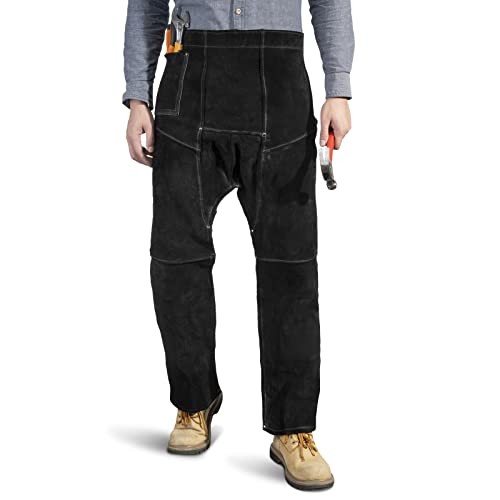 Leather Welding Pants – Heat & Flame Resistant Split Leather Safety Leg