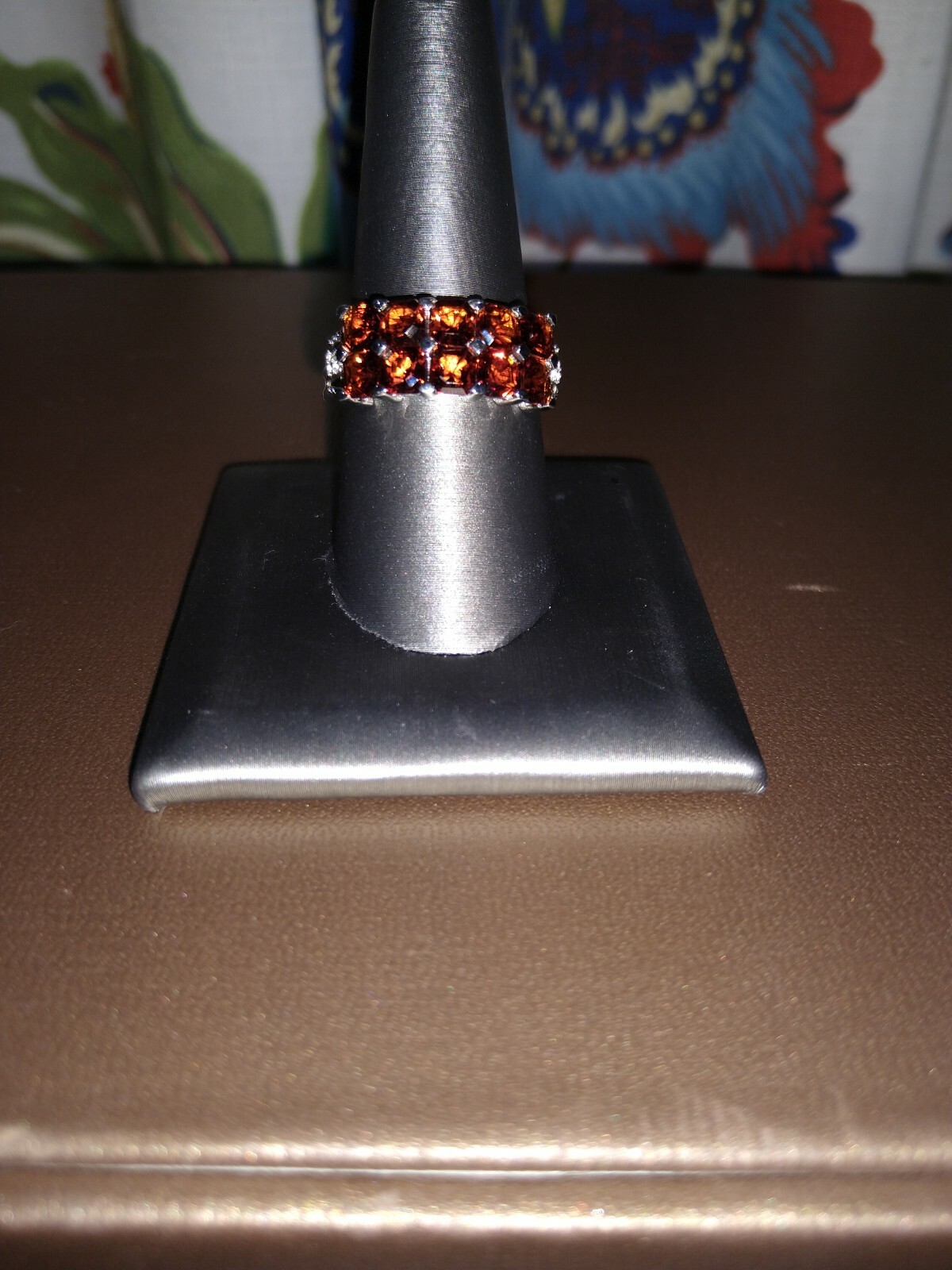 Saturated DeepBrazilian CherryCitrine, Zircon Ring in Plat/Sterling,TCW=3.10,Sz9
