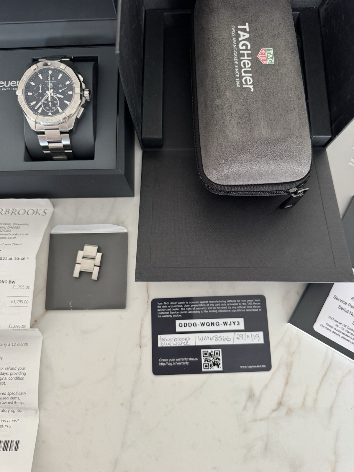 TAG Heuer Aquaracer CAY1110-0 Quartz Chronograph Black Dial 43mm 300m