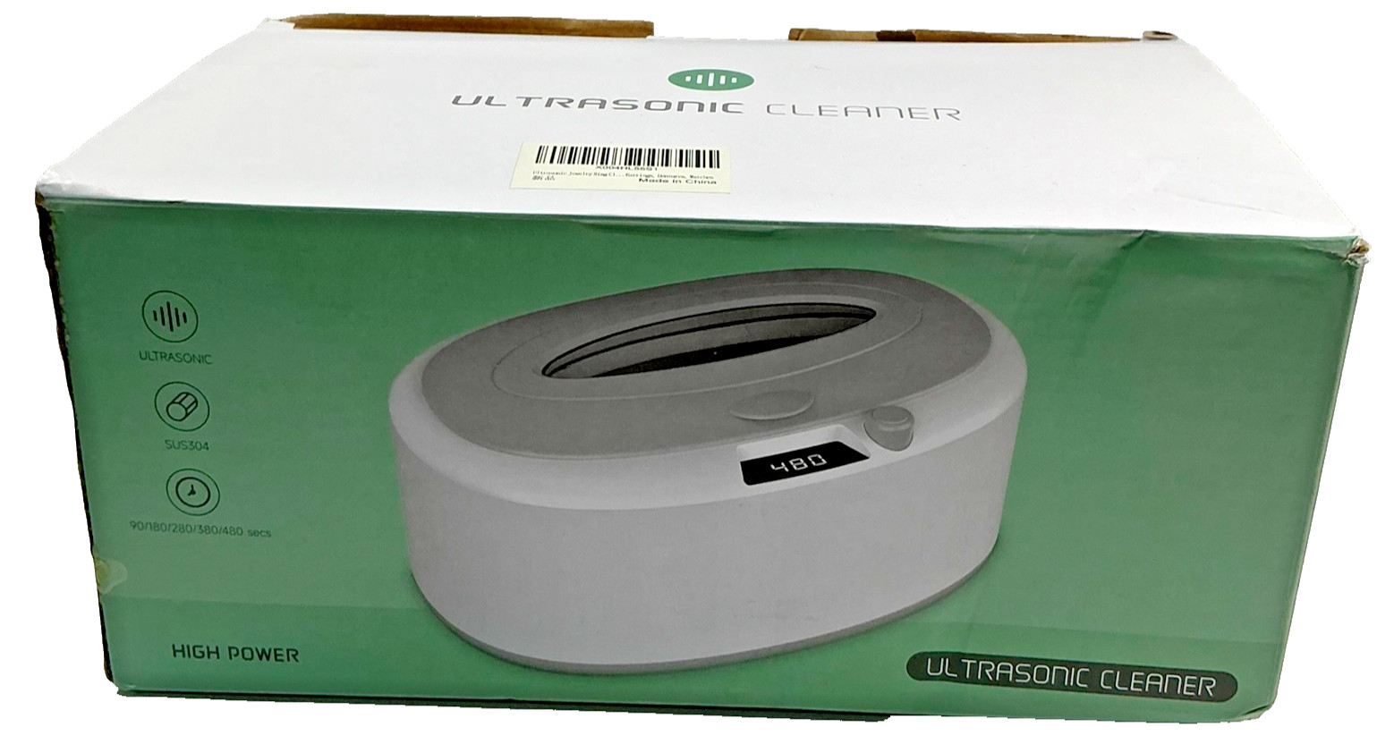 Ultrasonic Jewelry Ring Cleaner, 1000ml(34oz), 60Khz, 60W,5 Time Settings with 4