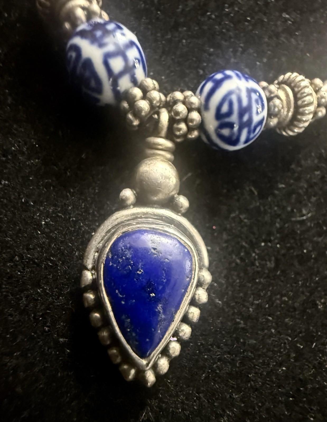 925/ Sterling Silver F.N.A. Vintage Estate Find Necklace