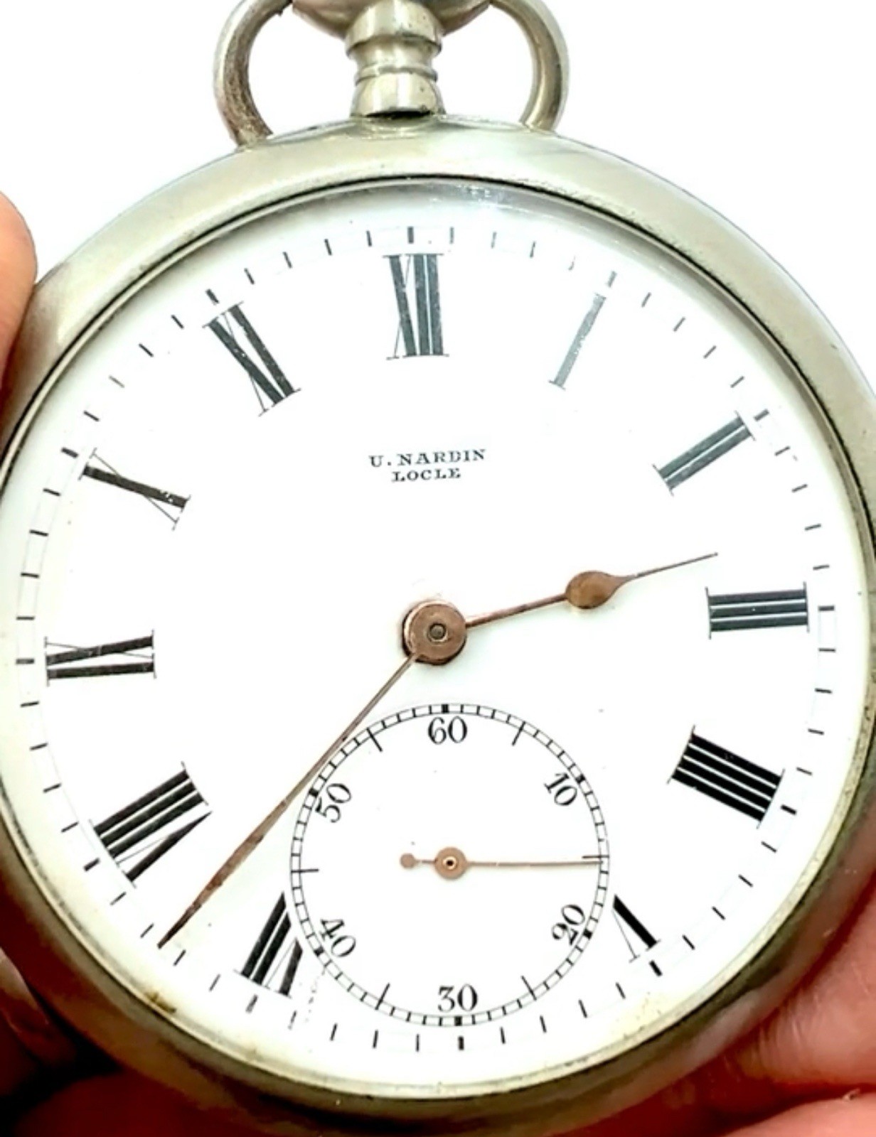 Ulysse Nardin 50.5mm Large Pocket Watch Open Face Hand wind Working