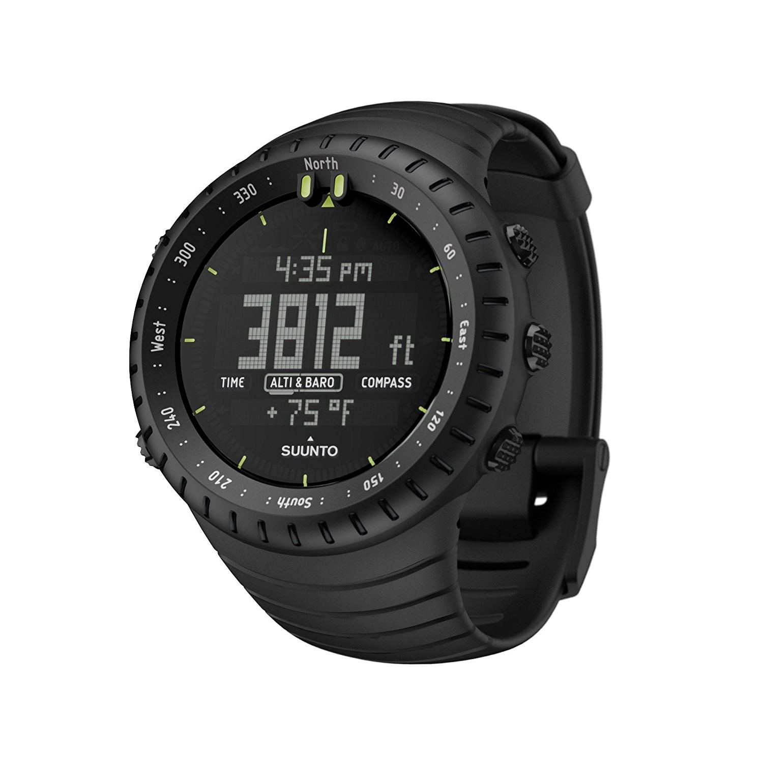 Suunto SS014279010 Core Digital Watch, Black Elastomer Band 045235900657
