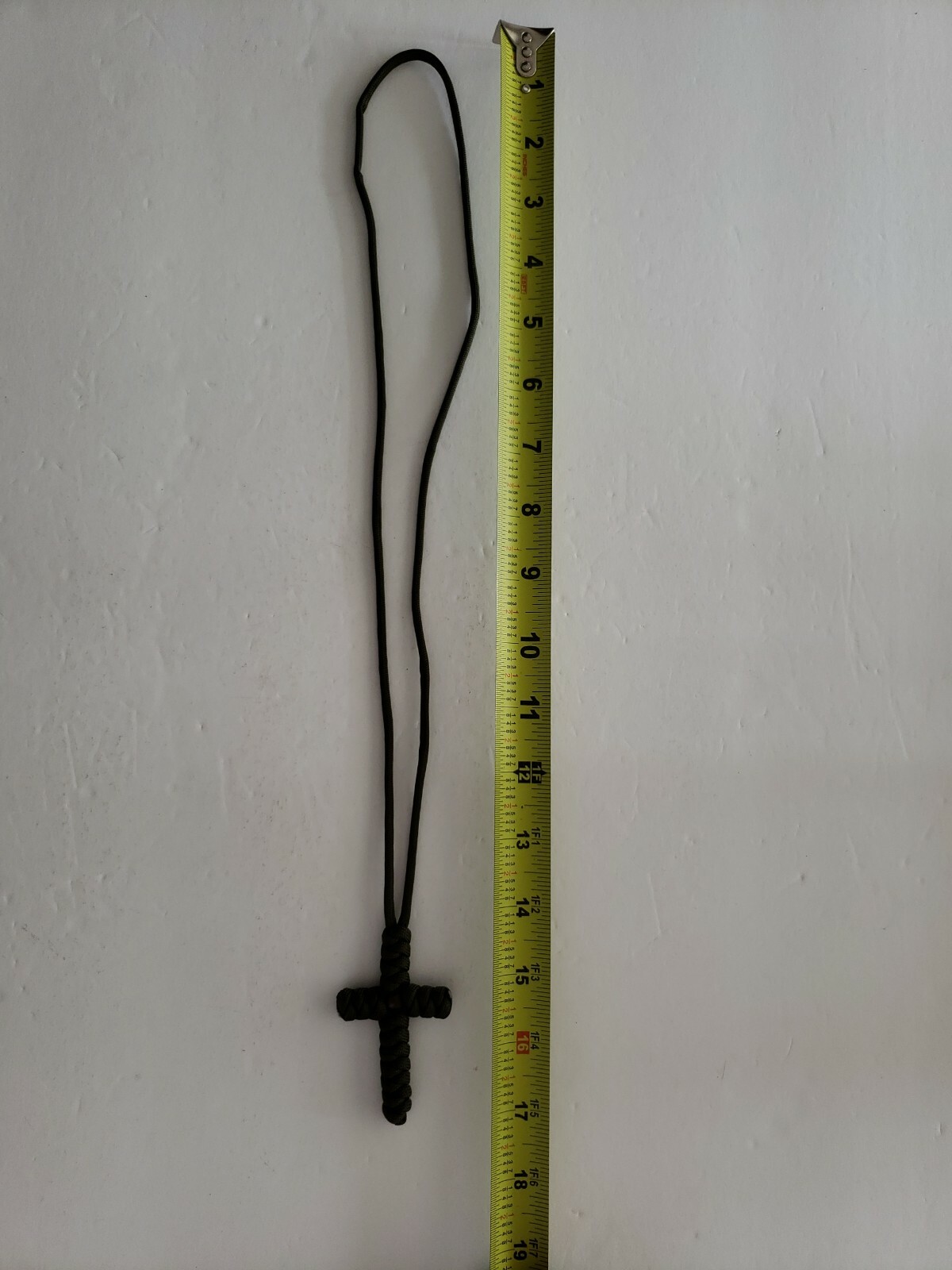 “Ranger” Paracord Cross Necklace -OD Green. BRAND NEW – HANDCRAFTED