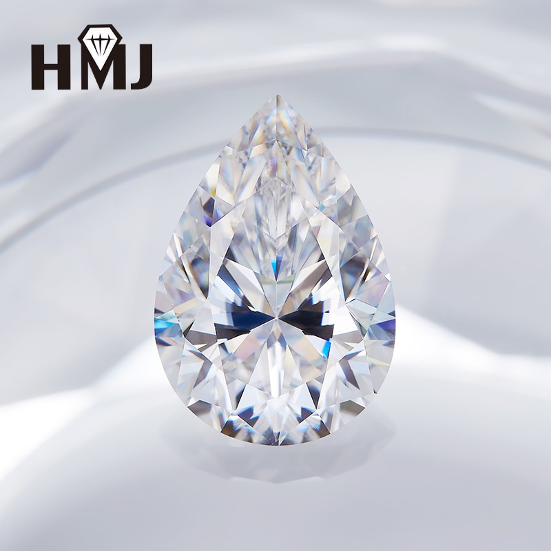 9 Colors Pear Cut Moissanite Stone VVS1 Loose Gemstone For Jewelry Ring Making