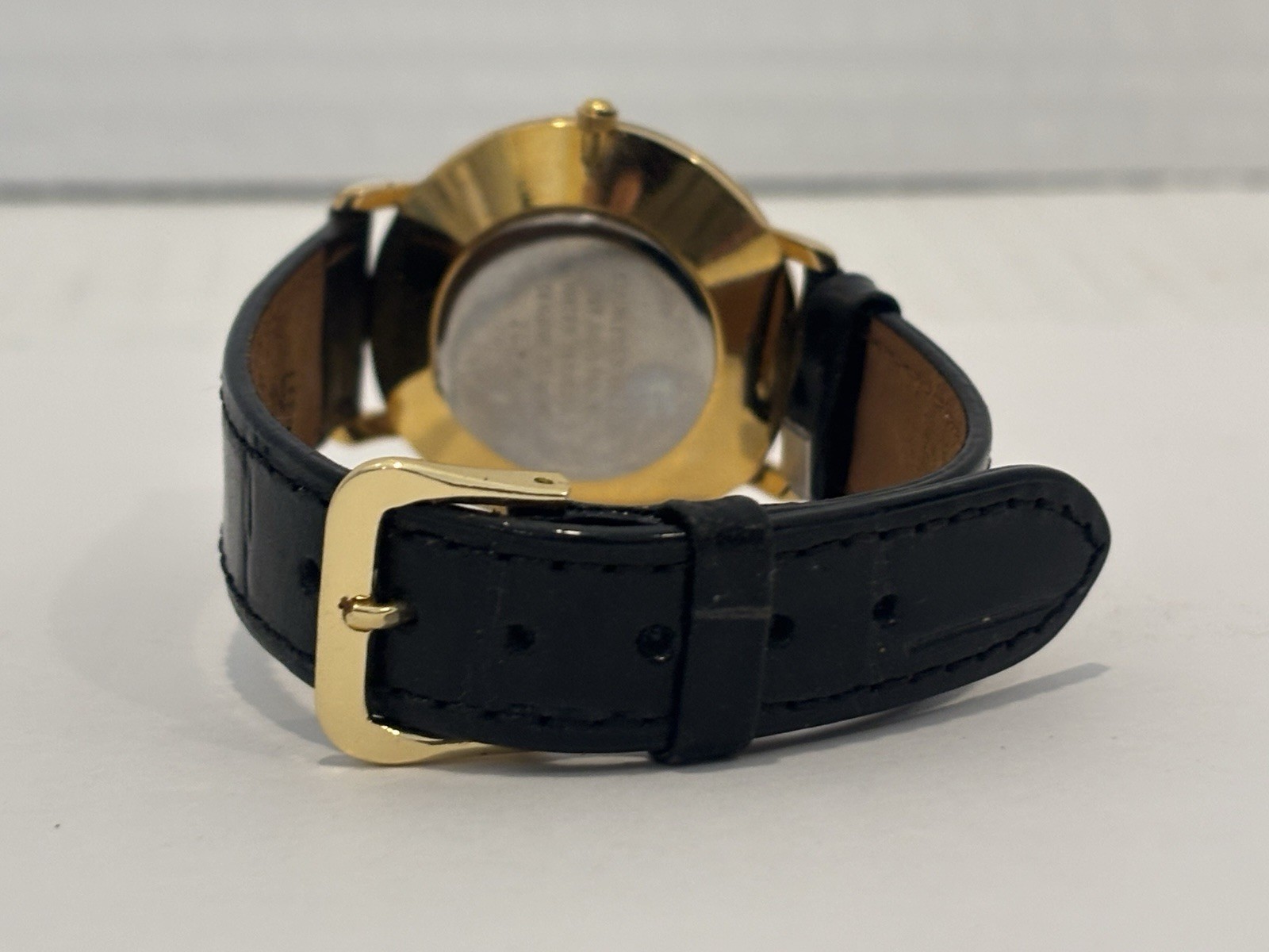 Vintage C. 1990s-2000s Le Chateau Men’s Diamond Accented 18K Gold Plated Watch