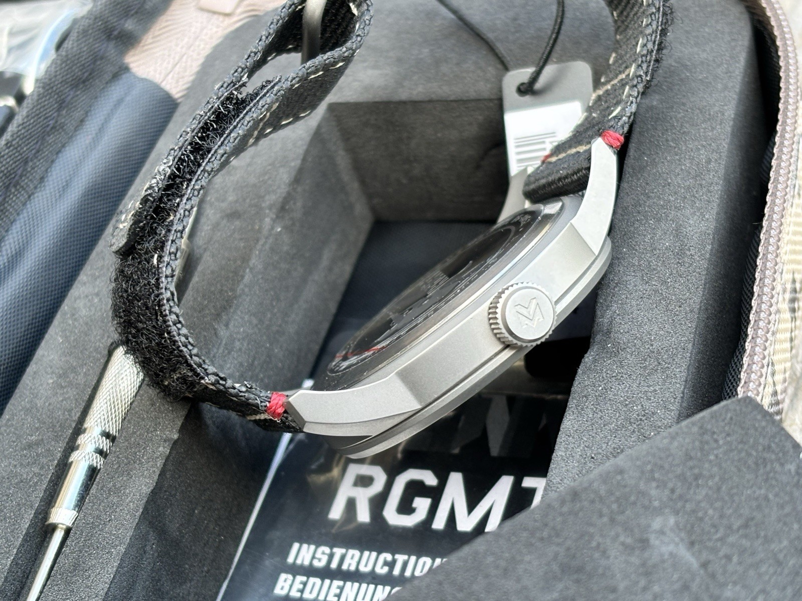 RGMT Military Target Black Quartz Watch. RG-8052-01. Brand New. 2 Straps.