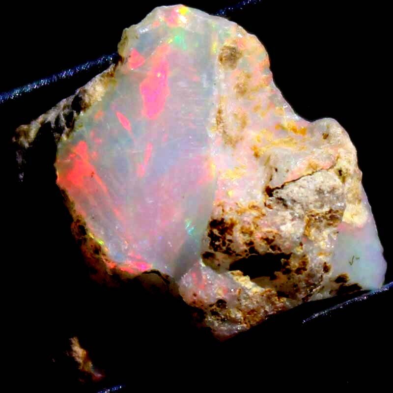 Genuine Play of Fire ETHIOPIAN OPAL ROUGH Loose Gemstone 6.05 CT 16x17x8mm BC-27
