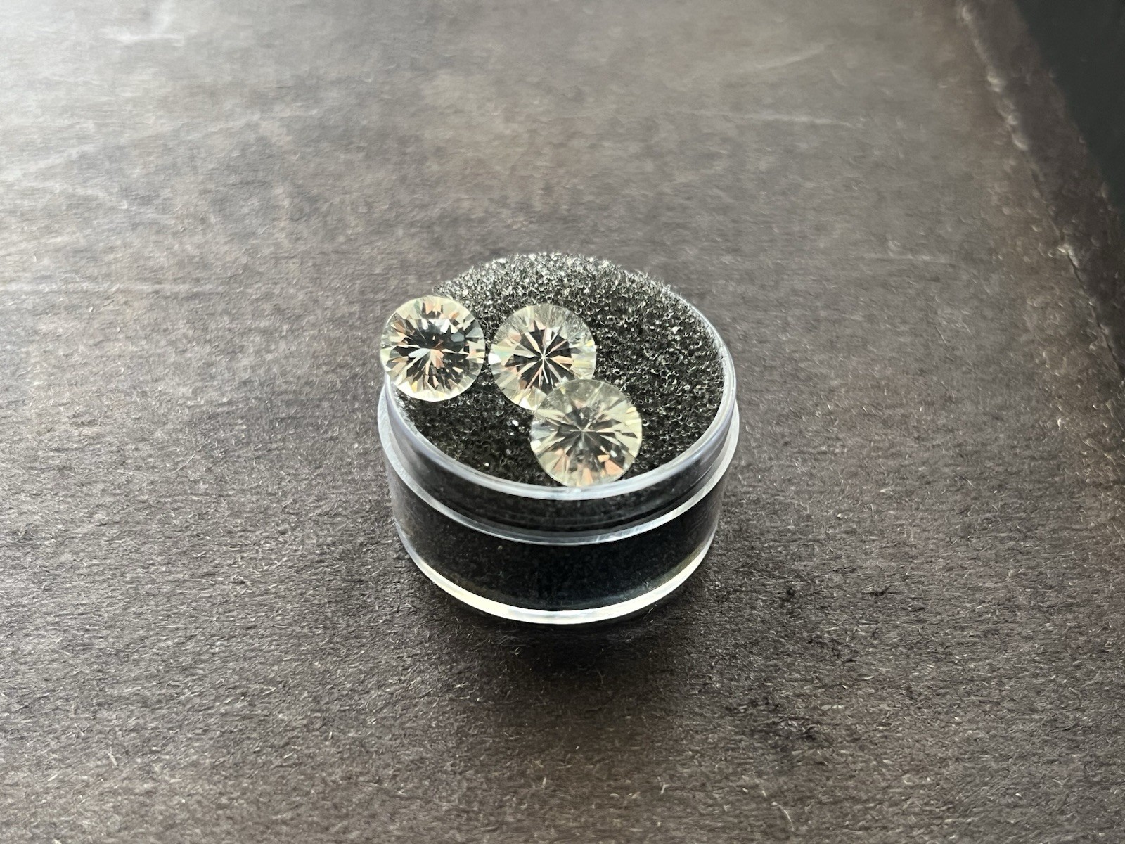 Parcel Of Three White Yag Gemstones (Yttrium Aluminum Garnet.)