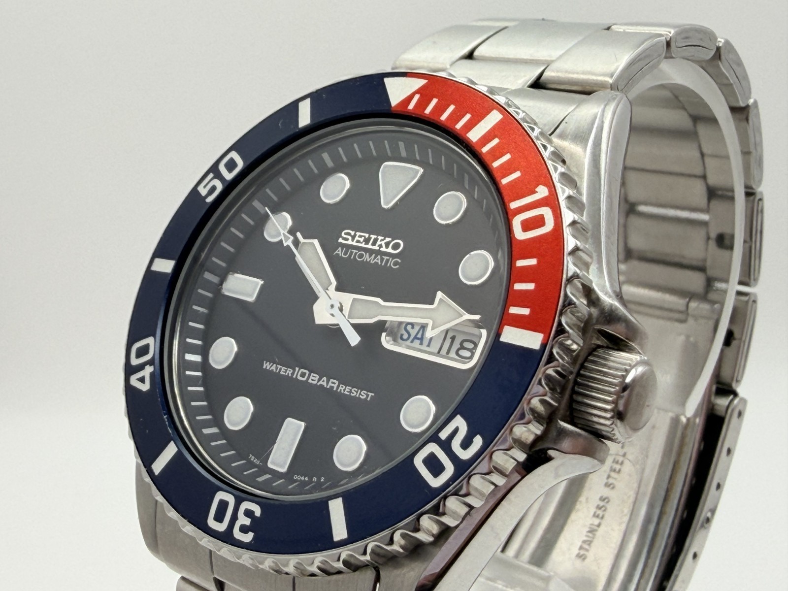 [Near MINT] Seiko Diver 100m SKX033 7S26 -0040 Pepsi Automatic Mens Watch