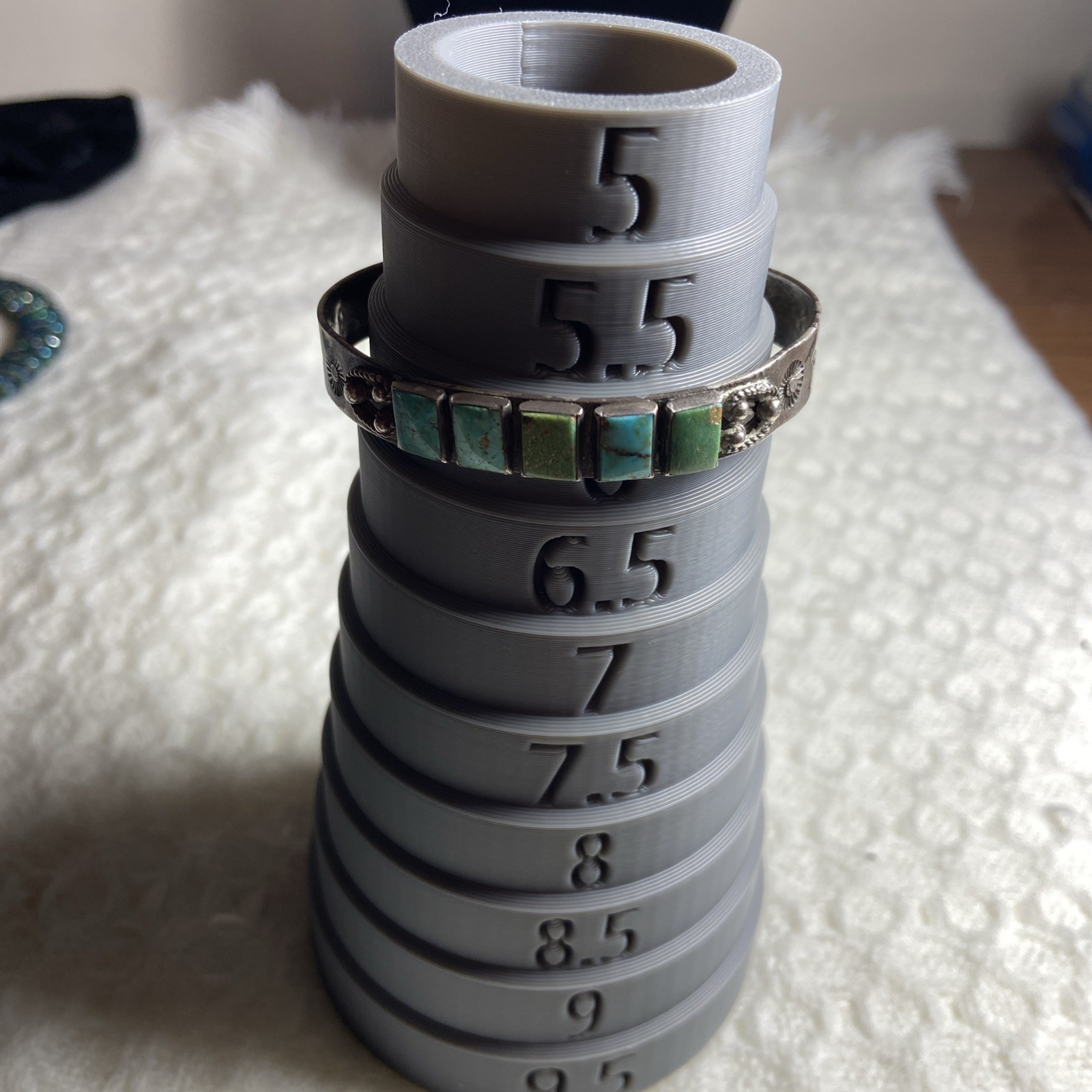 VTG Fred Harvey Era Navajo Lizard Stamped Turquoise 93% Silver Cuff Bracelet