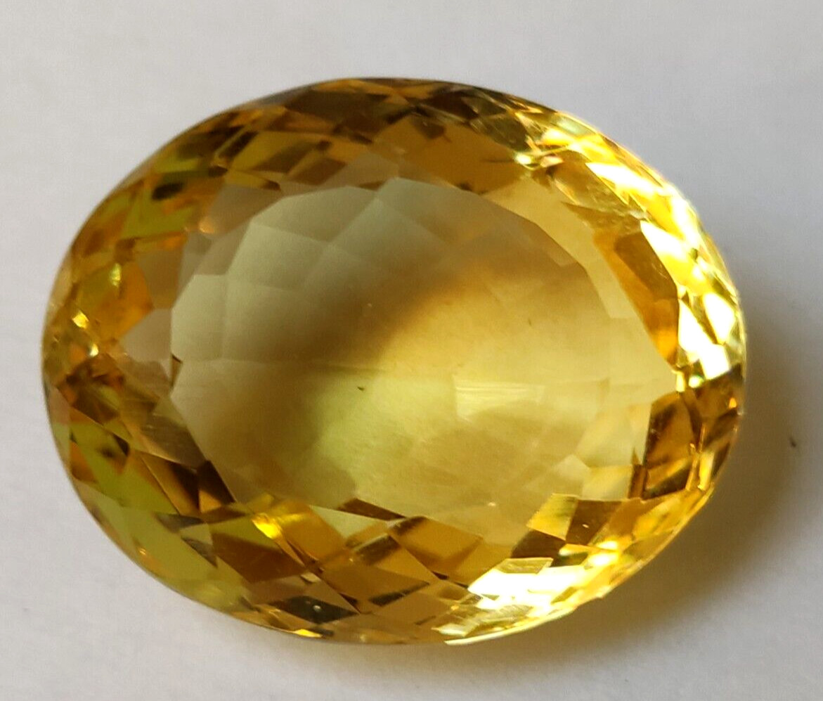 AAA+ Large Shiny Yellow Sapphire Oval Cut 76.60 Ct. Loose Gemstone @Pendant Gift