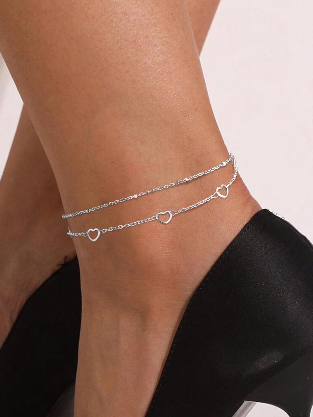 FindChic Black/Silver/Gold Plated Anklets Set of 2PCS/3PCS Herringbone Chain …