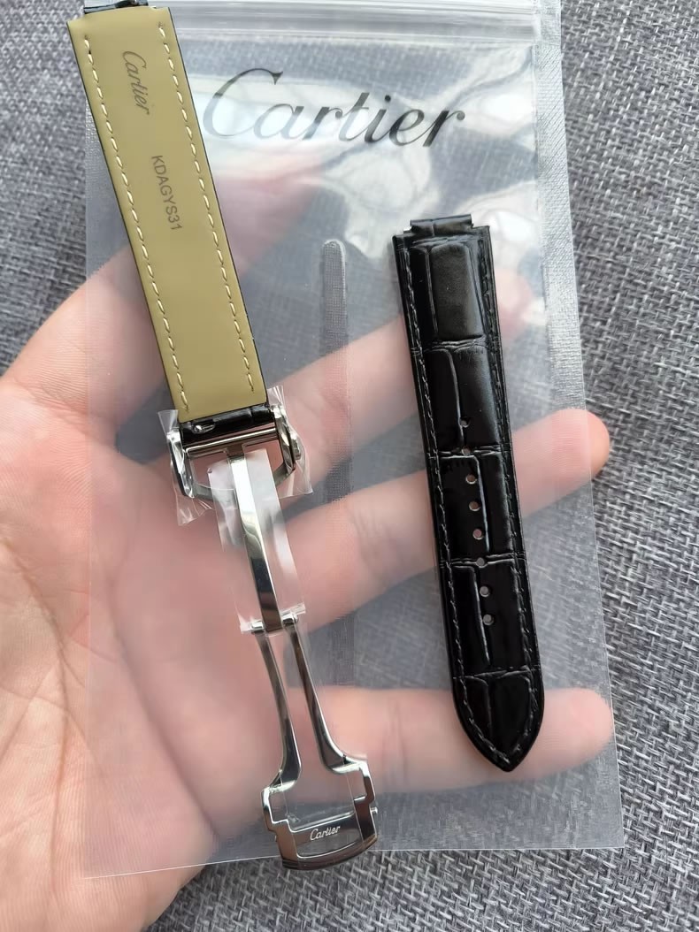 Cartier Ballon Bleu New Quick-Release Genuine Leather Strap, Butterfly Buckle