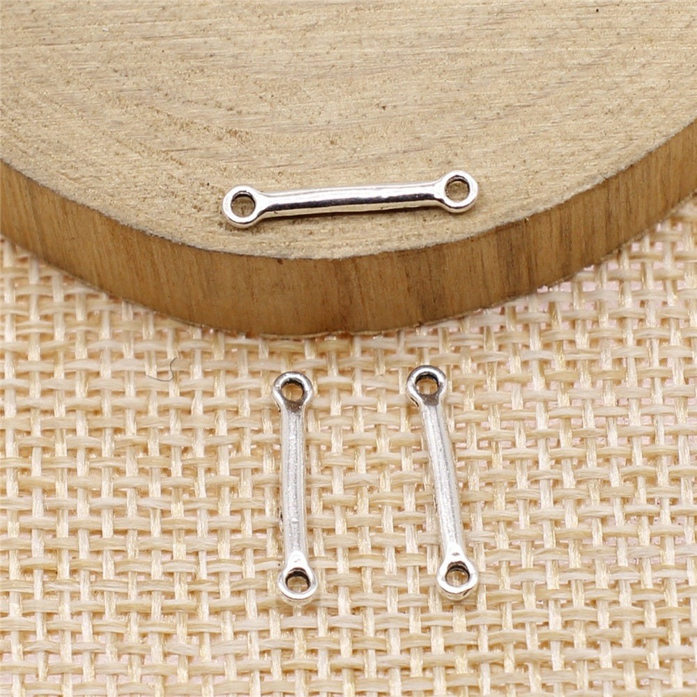 30/80PCS Antique Silver Tone Stick, Bar Connector Charm Jewelry Finding GGS137