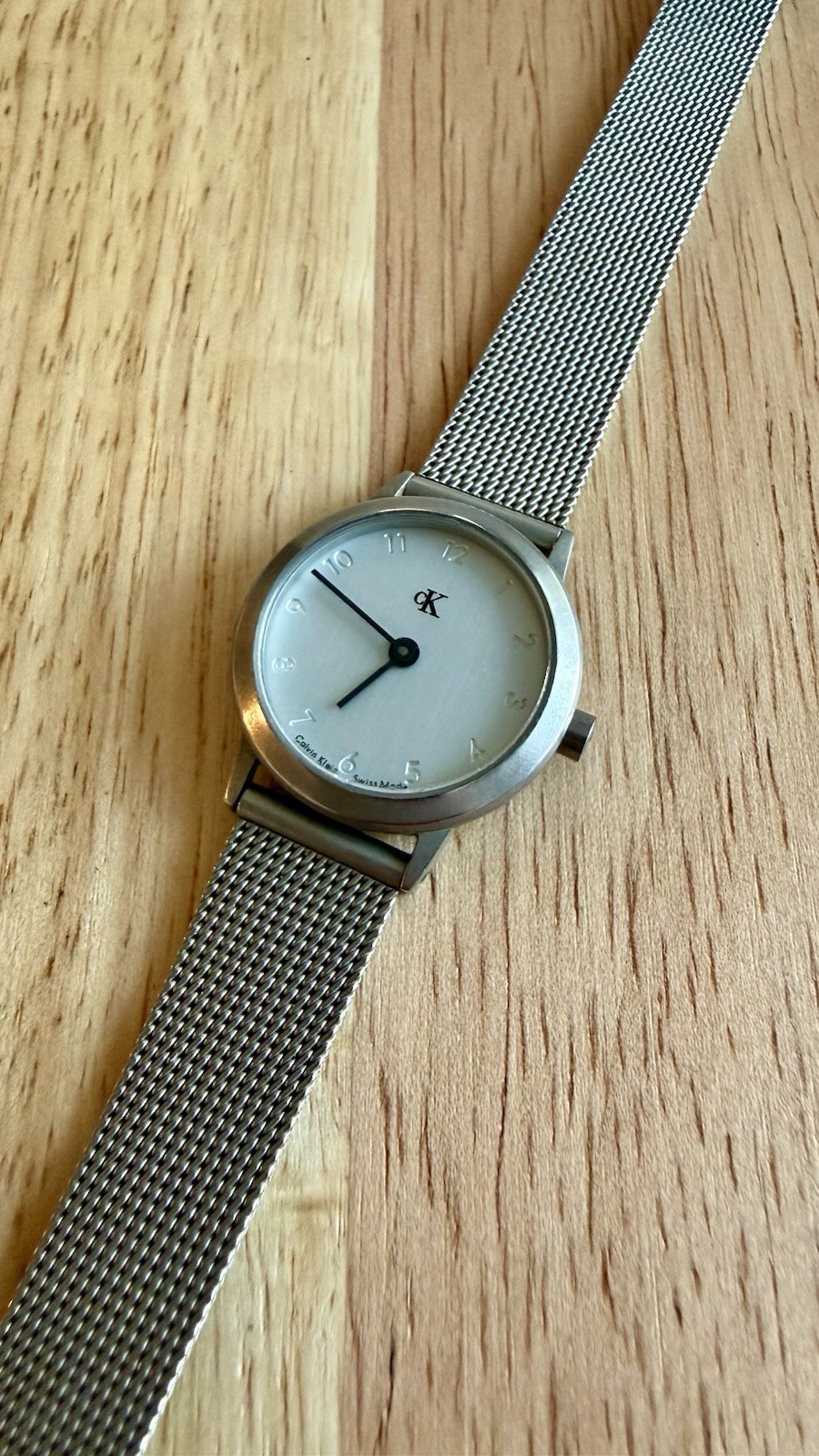 EXCELLENT COND. Ladies CK (Calvin Klein) Minimalist All Steel Quartz – RUNNING