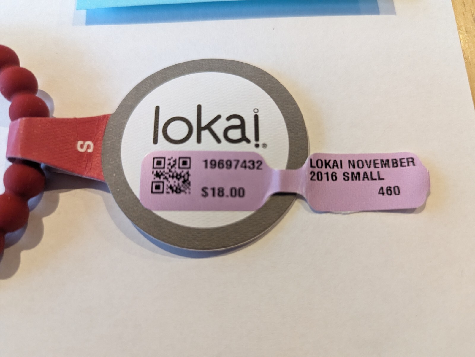 ONE NEW Lokai Bracelet RED SMALL Find Your Balance
