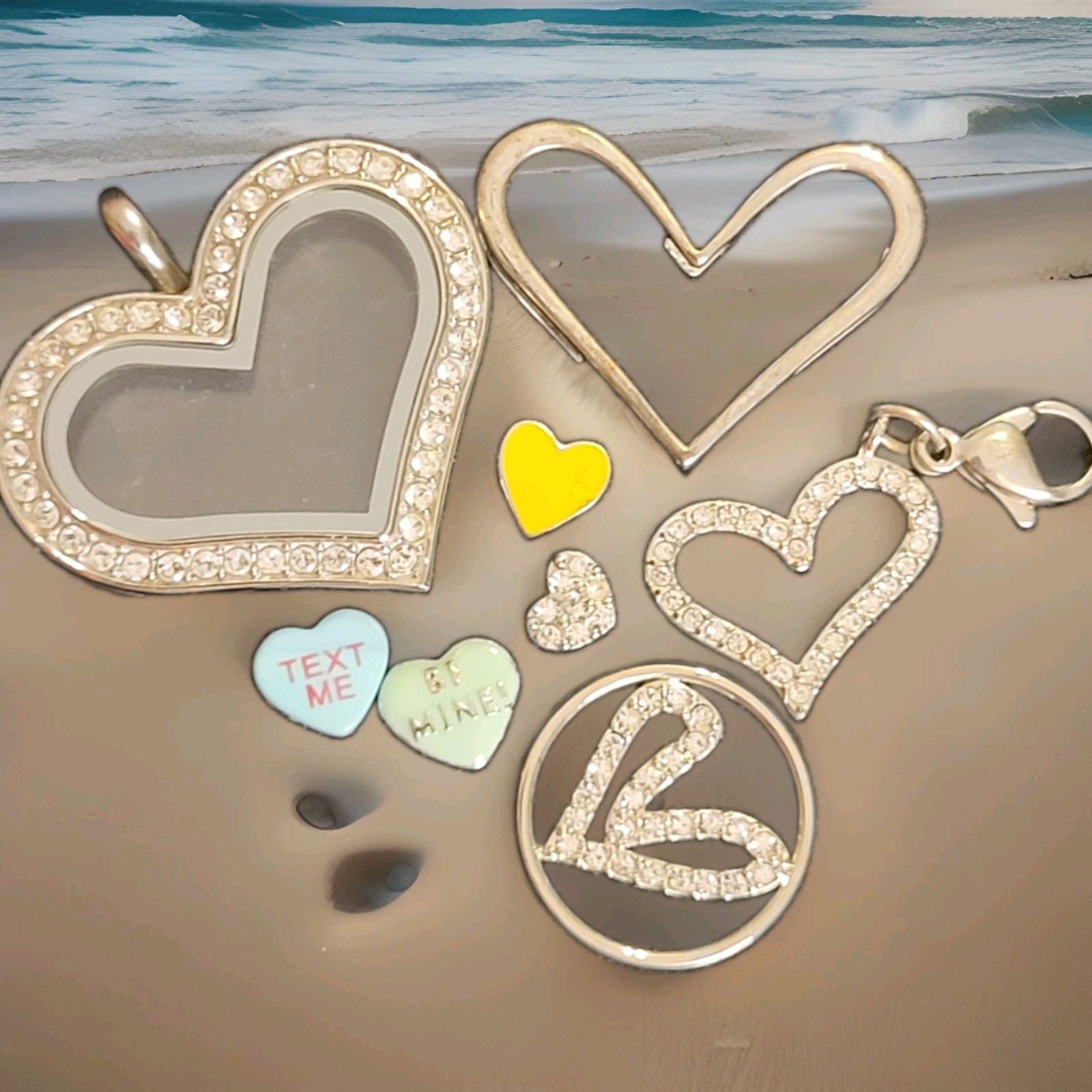 Origami Owl Love Is In The Air Mixed Set, See Pics For Contents, Preloved
