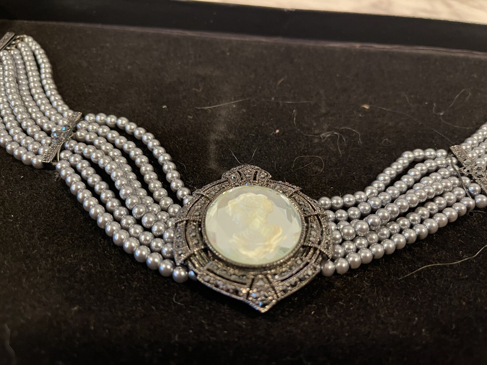 real collectibles by adrienne Cameo Necklace In Box