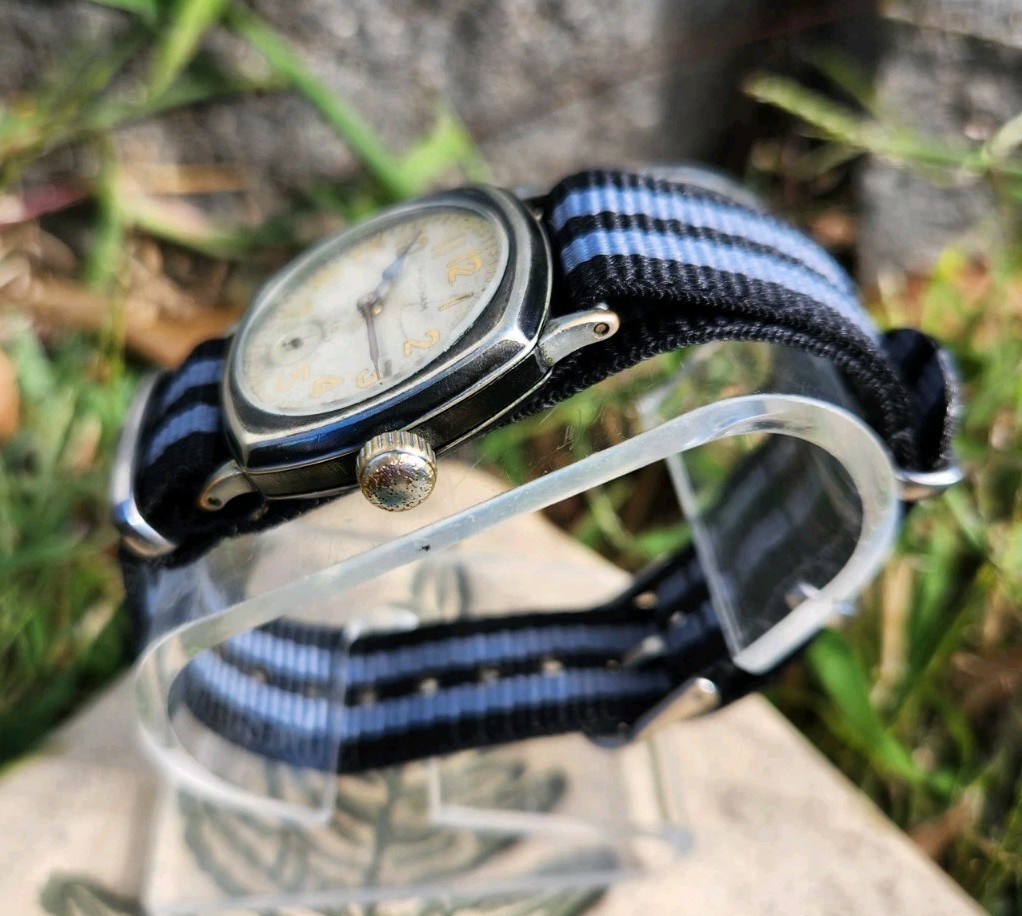 Vtg Waltham 1926 PVD Military Grade 365 Men’s 30mm Watch 15 Jewels NATO Strap!!!