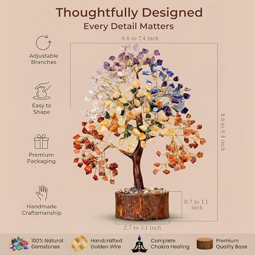 Chakra Tree of Life Birthday Gifts for Women, Mom, Sister, Friends, Handmade