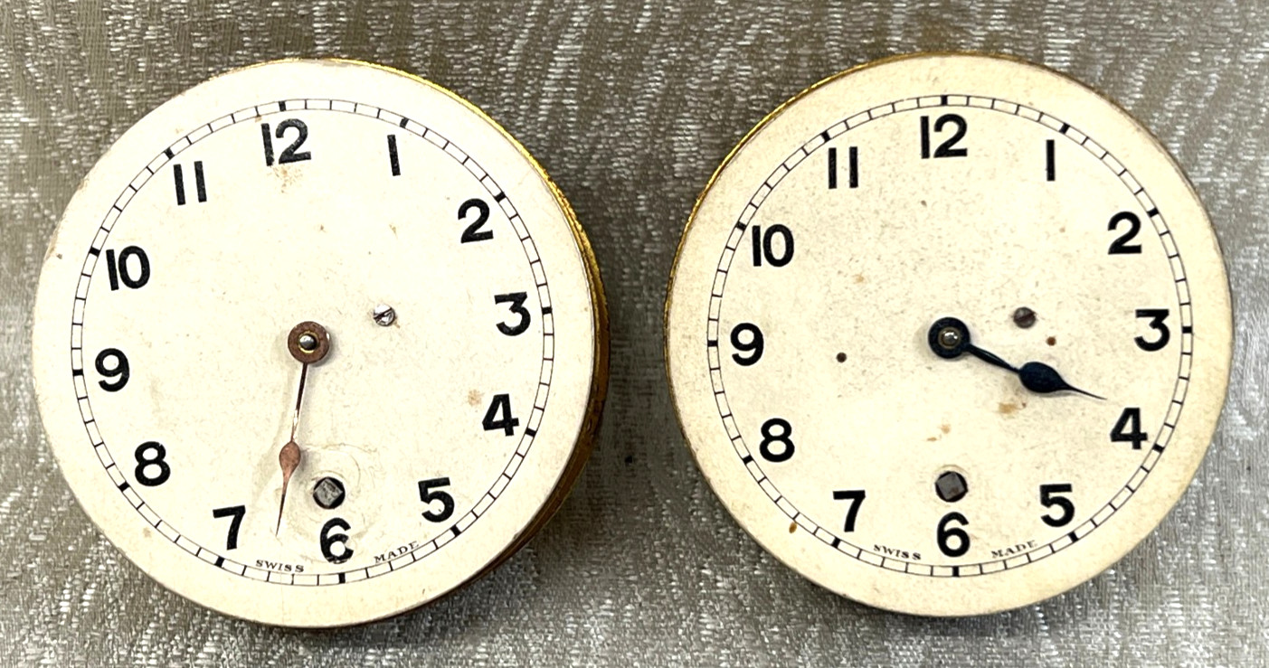 2 – Antique Recta Watch Co Key Wind 11 Jewels Watch Movents For Parts or Repair