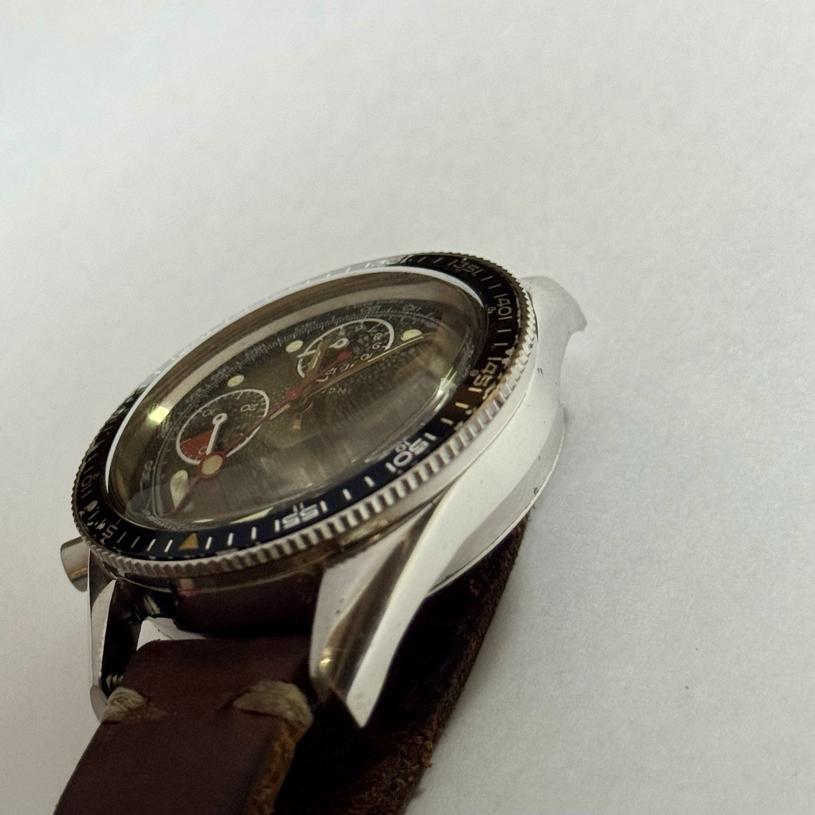 Vintage Chronograph Valjoux 3Reg LeJour 70s Watch 39mm JP Pingouin C O Swiss