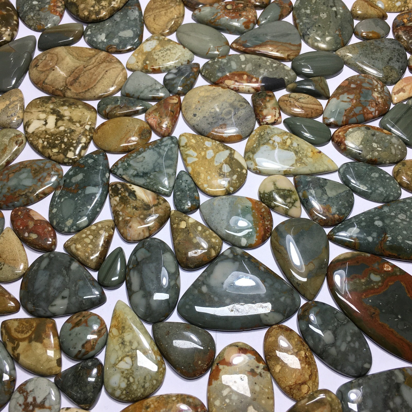 Natural Fancy Jasper Cabochon Loose Designer Gemstone For Earrings Making