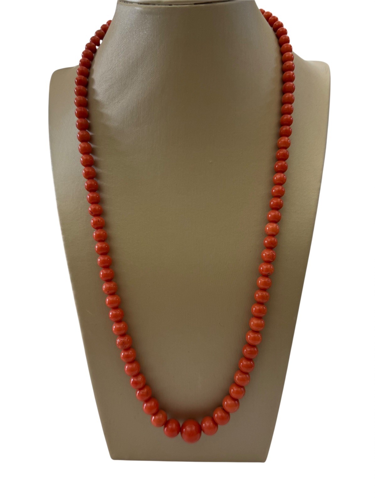 RED CORAL NECKLACE -Mediterranean -Grade -18K gold